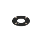 PIZZATO ELETTRICA - Targhetta con foro sagomato, circolare nera, ? 60 mm, scritta "UP, R, DOWN, L"