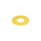 PIZZATO ELETTRICA - Targhetta con foro sagomato, disco giallo ? 60 mm, nessuna scritta