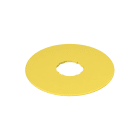 PIZZATO ELETTRICA - Targhetta con foro sagomato, disco giallo ? 90 mm, nessuna scritta