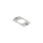PIZZATO ELETTRICA - Targhetta con foro sagomato, rettangolare grigia 30x60 mm, scritta "R, L"