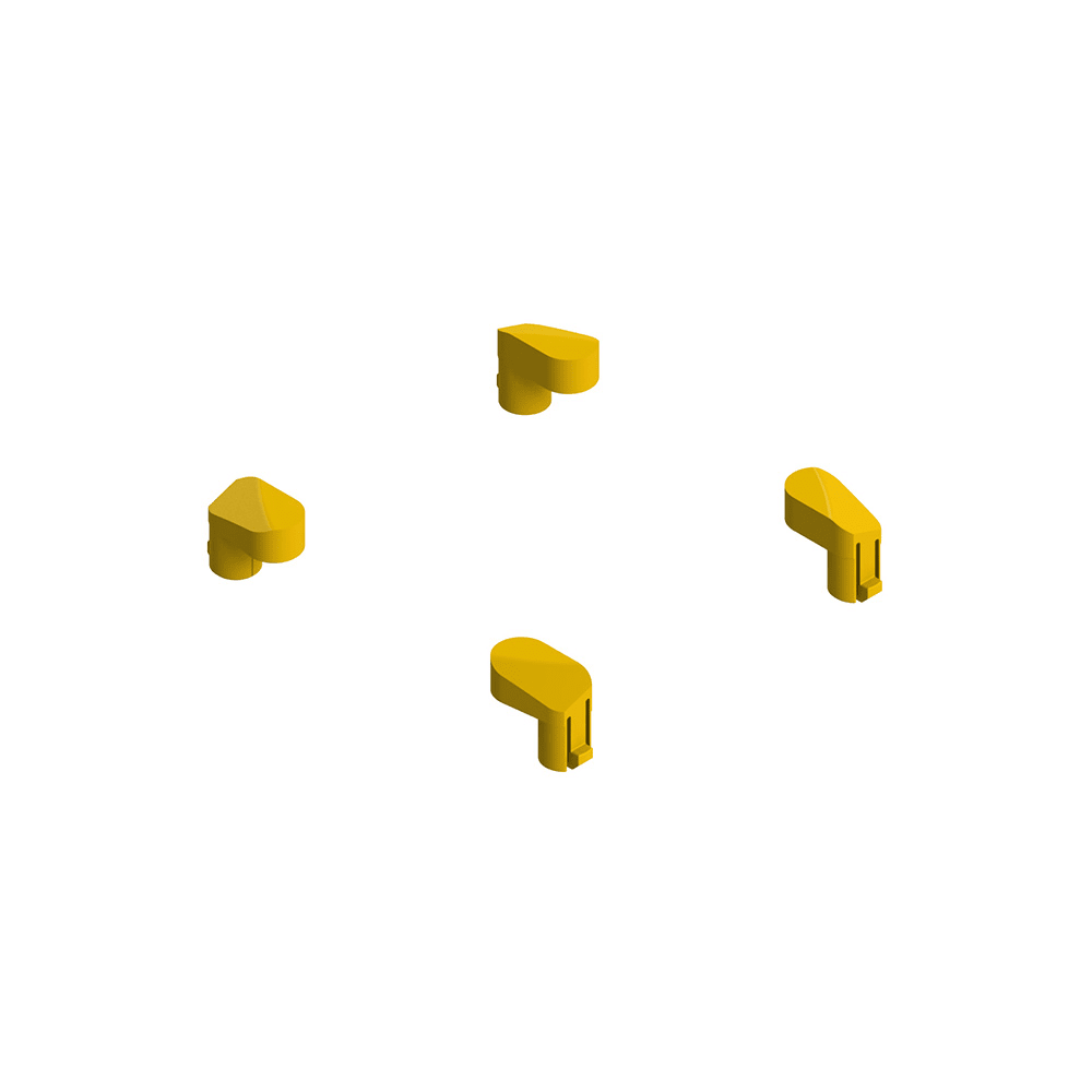 PIZZATO ELETTRICA - Tappi di ricambio per coperchio scatole settore automazione, colore giallo VE TS35RA1