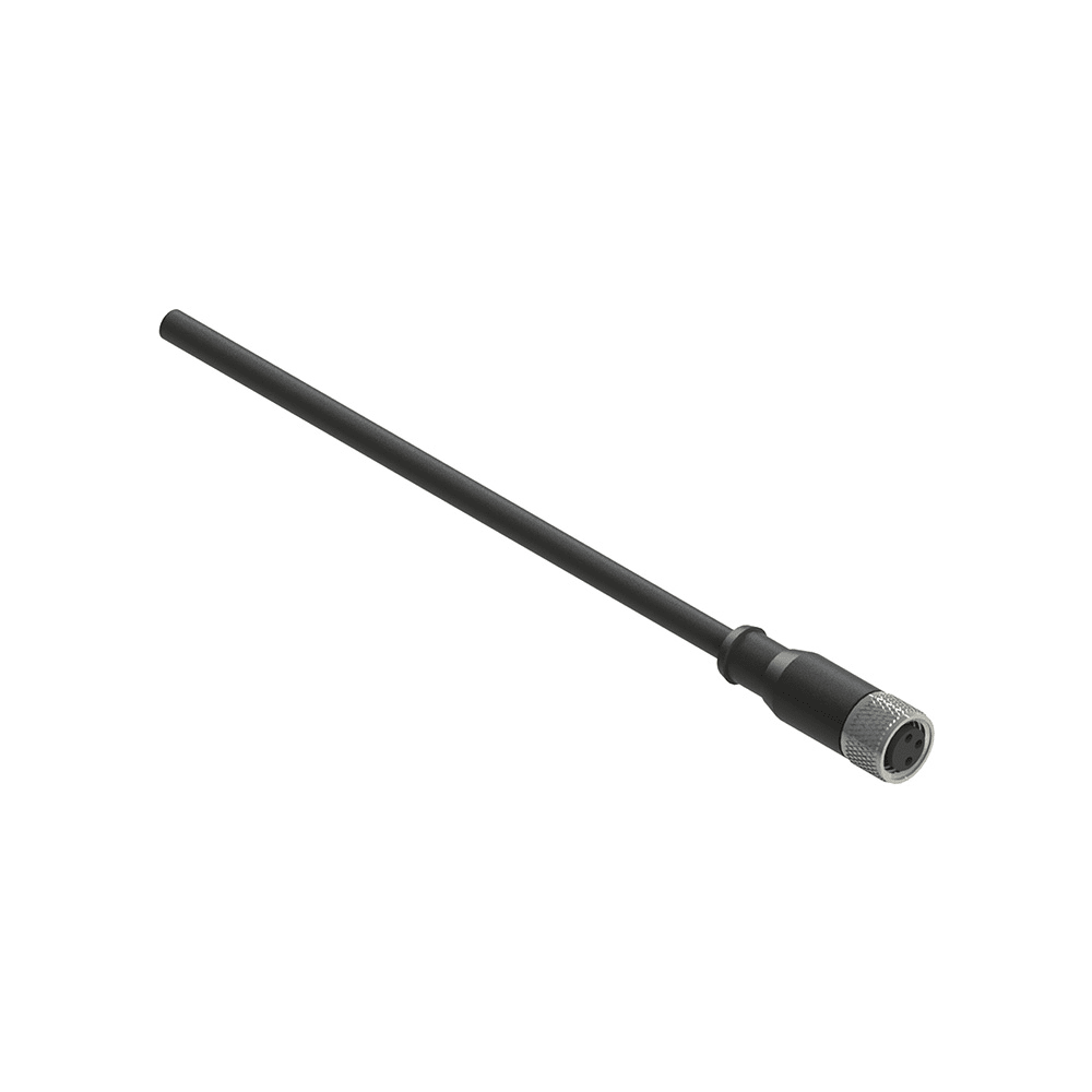 PIZZATO ELETTRICA - Connettore femmina M8 4 poli diritto cablato con cavo 3 m, rivestimento guaina PVC VF CA4PD3K