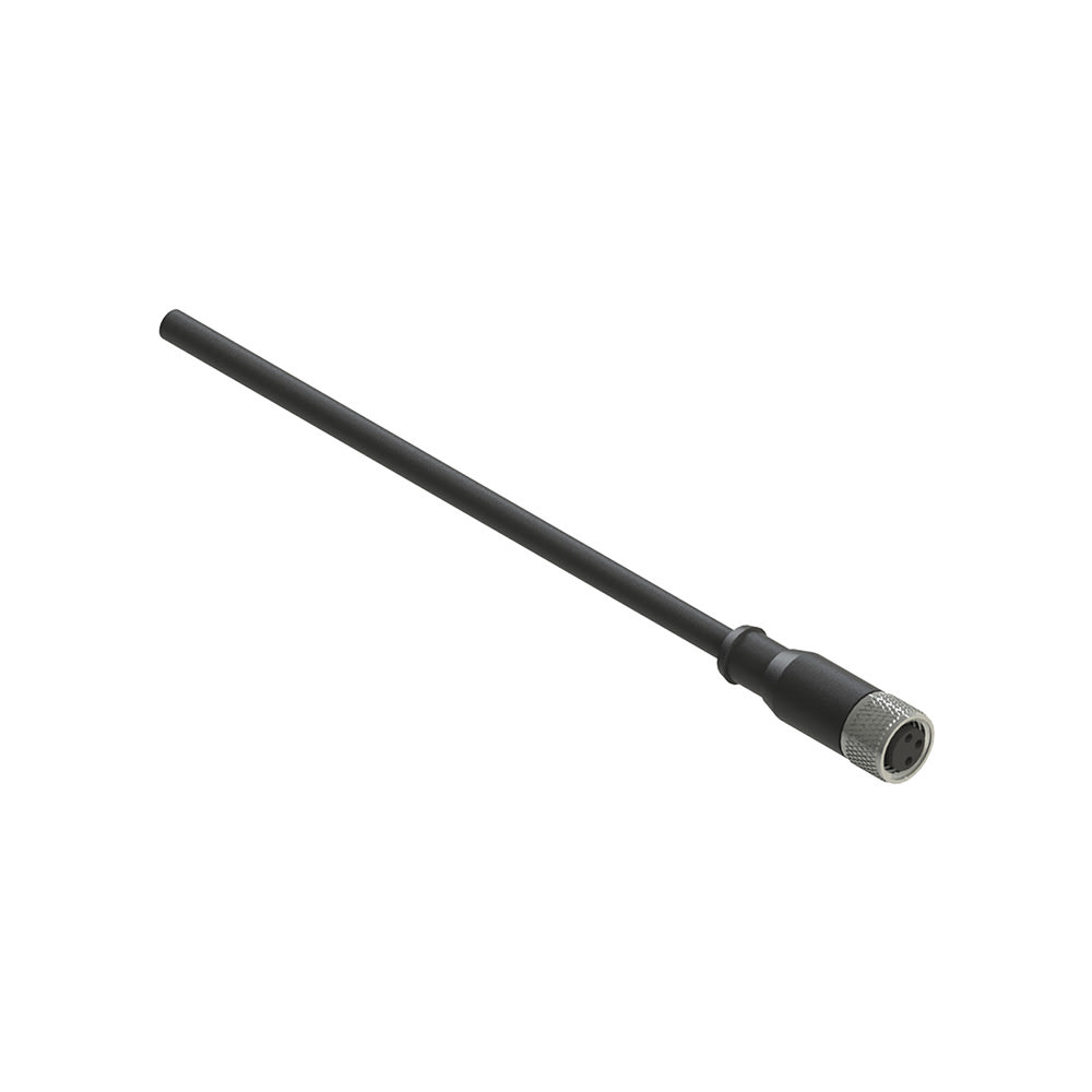 PIZZATO ELETTRICA - Connettore femmina M8 4 poli diritto cablato con cavo 3 m, rivestimento guaina PVC VF CA4PD3K