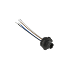 PIZZATO ELETTRICA - Connettore plastico maschio M12 4 poli, lunghezza cavi 8,5 cm, filettatura PG 13,5