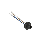 PIZZATO ELETTRICA - Connettore plastico maschio M12 5 poli, lunghezza cavi 8,5 cm, filettatura PG 13,5