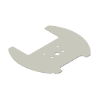 PIZZATO ELETTRICA - Piastra stabilizzatrice metallica per pedale singolo VF KIT60