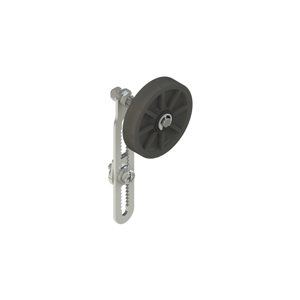PIZZATO ELETTRICA - Leva regolabile dentellata con rotella in gomma diametro 50 mm a sbalzo