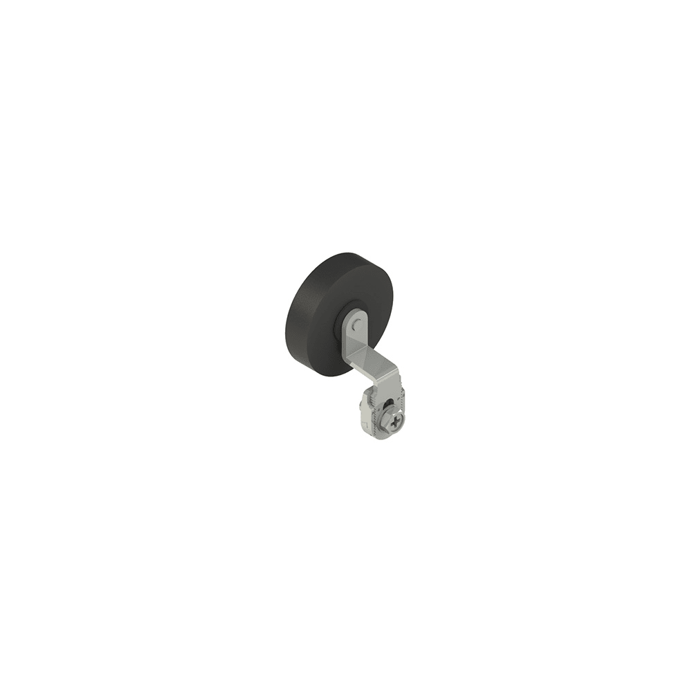 PIZZATO ELETTRICA - Leva girevole in metallo sagomata regolabile con rotella in gomma ? 40 mm