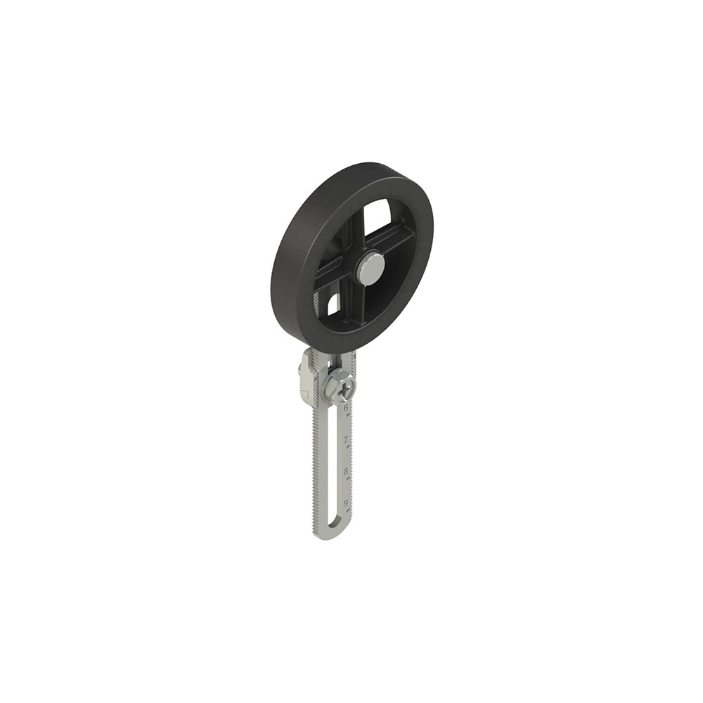 PIZZATO ELETTRICA - Leva girevole in metallo diritta con regolazione estesa e rotella in gomma ? 50 mm