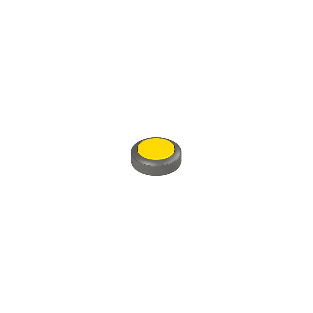 PIZZATO ELETTRICA - Pulsante illuminabile ad impulso, giallo