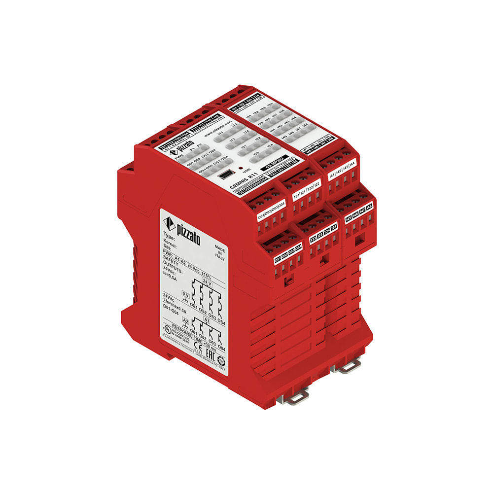 PIZZATO ELETTRICA - Modulo di sicurezza multifunzione programmabile, fino a SIL 3, PLe e Categoria 4 - serie Gemnis