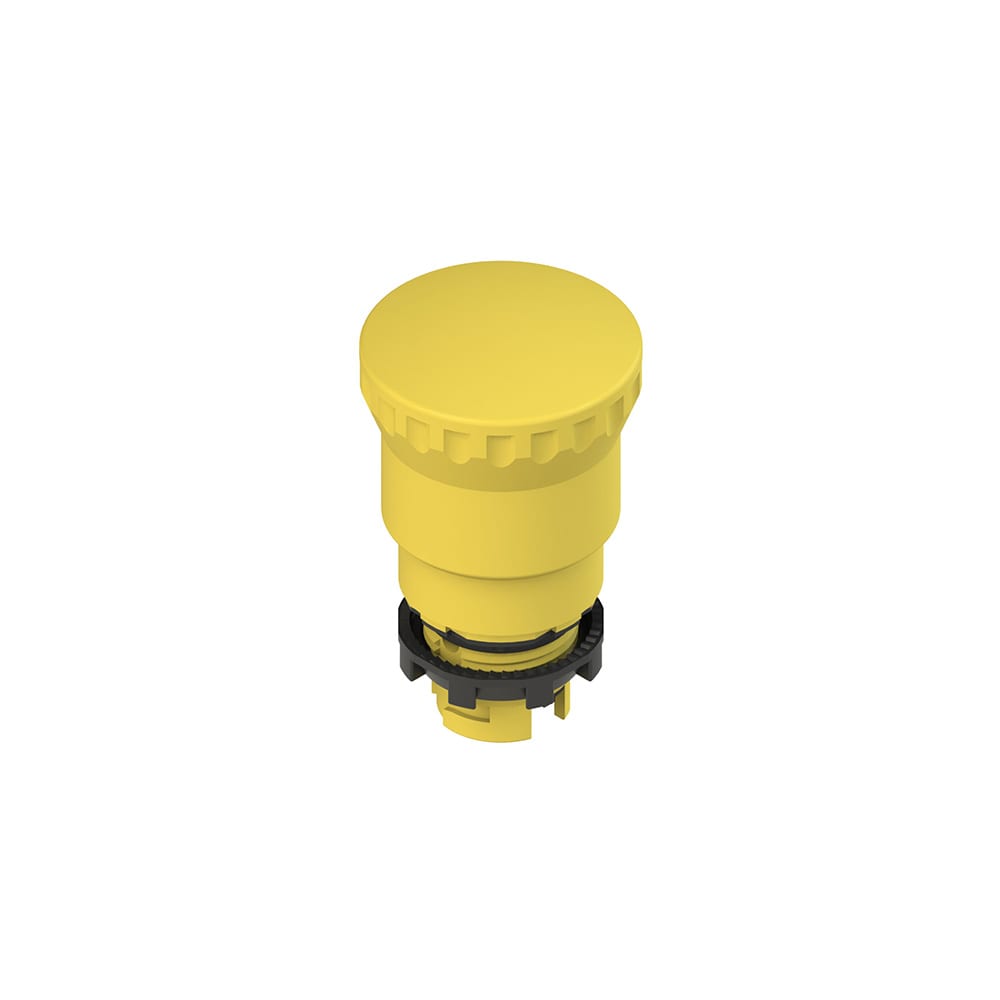 PIZZATO ELETTRICA - Pulsante a fungo giallo, sblocco push-pull