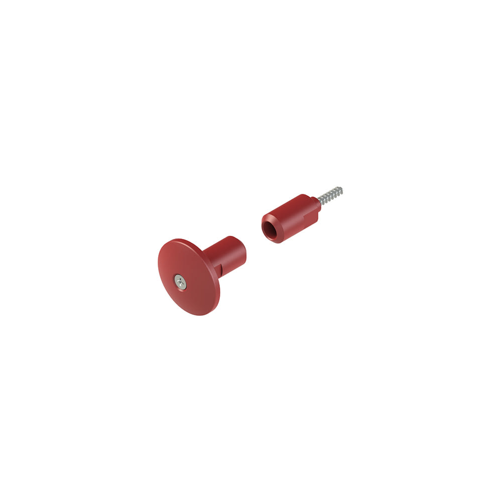PIZZATO ELETTRICA - Pulsante di sblocco in metallo per pareti da 60 a 500 mm, completo di 2 supporti e 2 viti, senza barra filettata M10