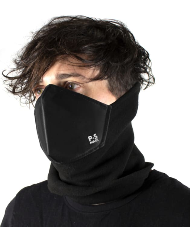 PUBLILINE MODA & PROMOZIONE - SCALDACOLLO+MASCHERINA NERA TINTA UNITA