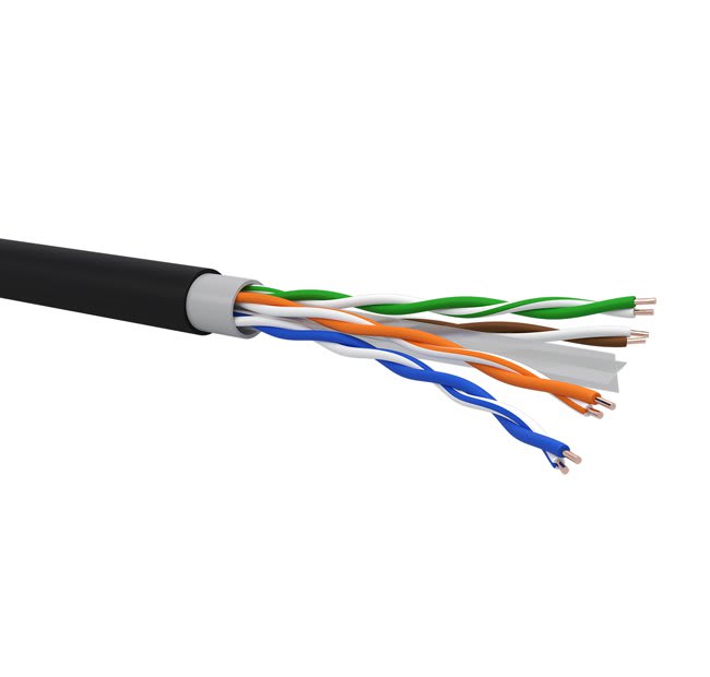QUBIX - CAVO R6UT4YPE23 C6 U/UTP OUTD PVC-PE FCA