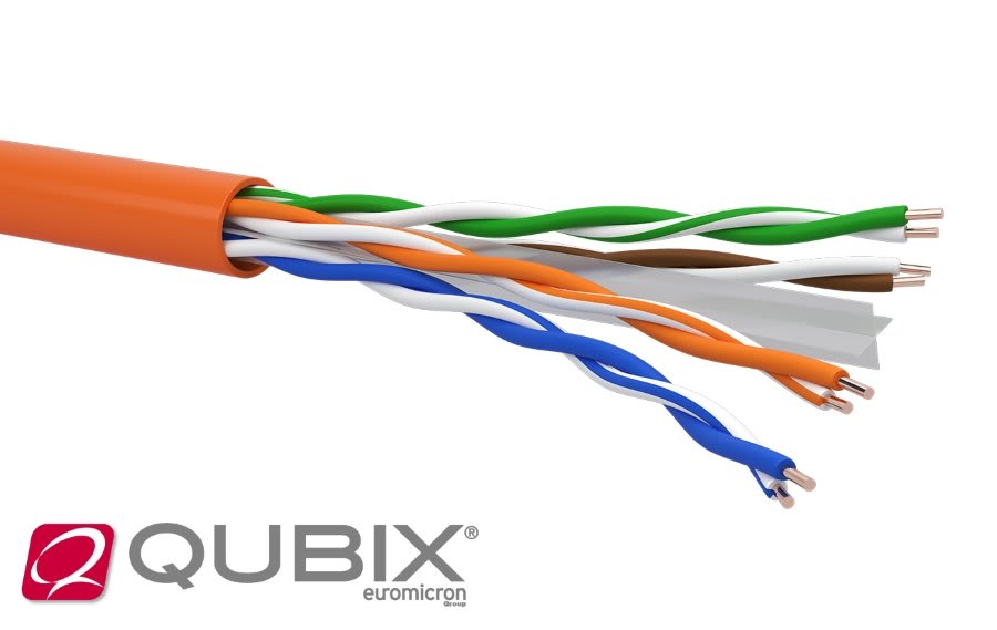 QUBIX - CAVO R6UT4H23 C6 U/UTP AWG23 LSZH B2CA