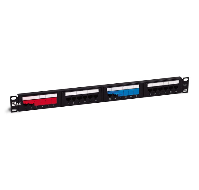 QUBIX - PATCH PANEL CCS IDC110 C5E 24 RJ45 UTP 2002021