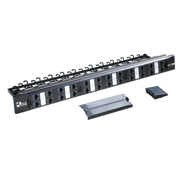 QUBIX - PATCHPANEL CCS EASYCRIMP C5E 24RJ45 UTP 2002035