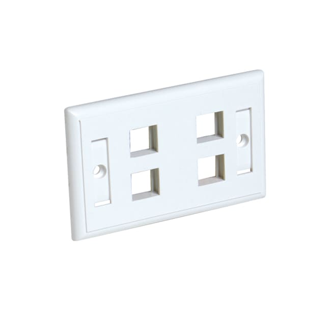 QUBIX - PLACCA CCS PASSO 503 4 POSIZIONI RJ45