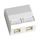 QUBIX - SCATOLA CCS DA PARETE 2 POS. RJ45 BIANCO 2004044