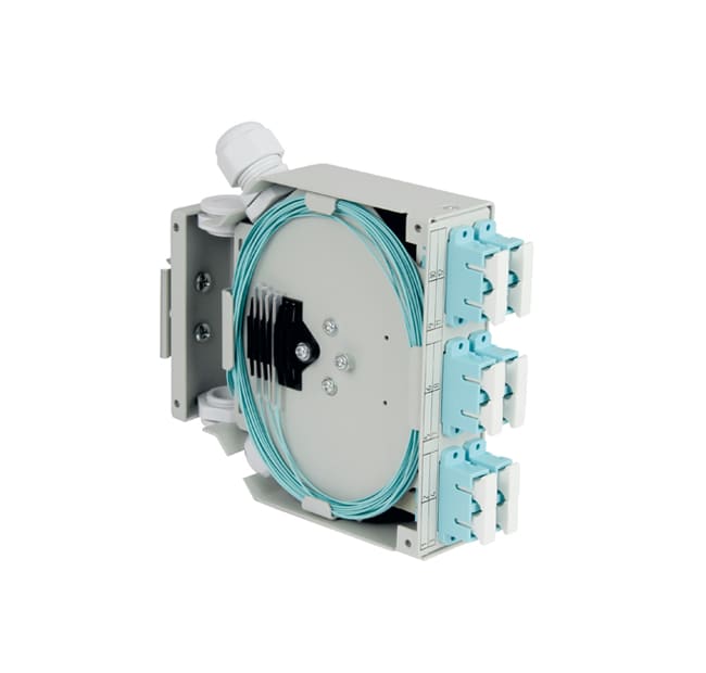 QUBIX - BOX OTTICO 6 SC DPLEX PER GUIDA DIN GR