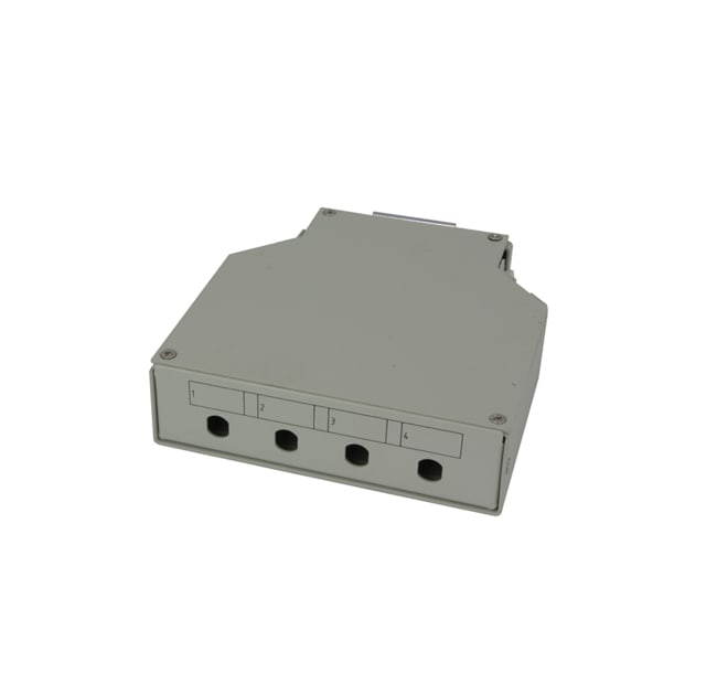 QUBIX - BOX OTTICO 4 ST SPLX PER GUIDA DIN GR
