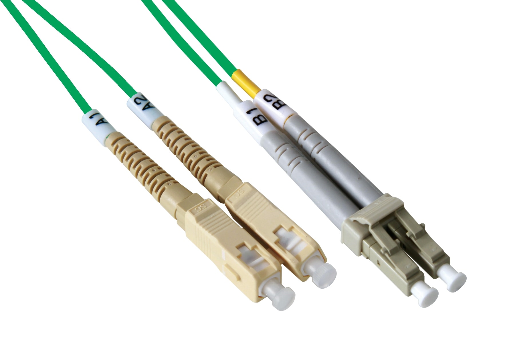 QUBIX - BRETELLA BIF SC-LC 50/125 MM 3MT