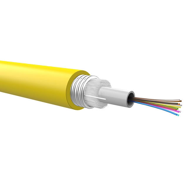 QUBIX - CAVO 12FO 9/125 ARM. METAL. PE CONNET