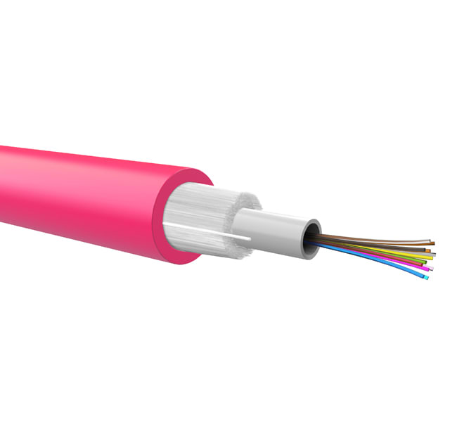 QUBIX - CAVO 24FO 50/125OM4 ARM.DIEL.LSZH CONNET