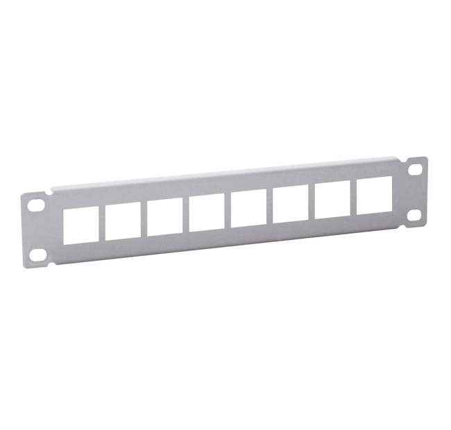 QUBIX - PANNELLO CCS VUOTO 8 P. RJ45 10'' 1U GR