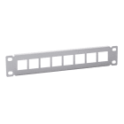 QUBIX - PANNELLO CCS VUOTO 8 P. RJ45 10'' 1U GR