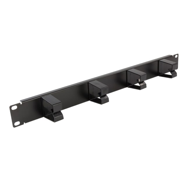 QUBIX - PANNELLO PASSACAVI 19' 1U 4 ANELLI NE