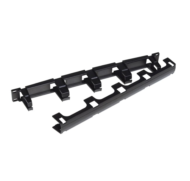 QUBIX - PANNELLO PASSACAVI 19'/1U C/COPERCHIO NE