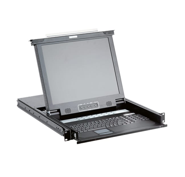 QUBIX - KVM SWITCH 8P C/M.17'/TASTIERA/CAVI