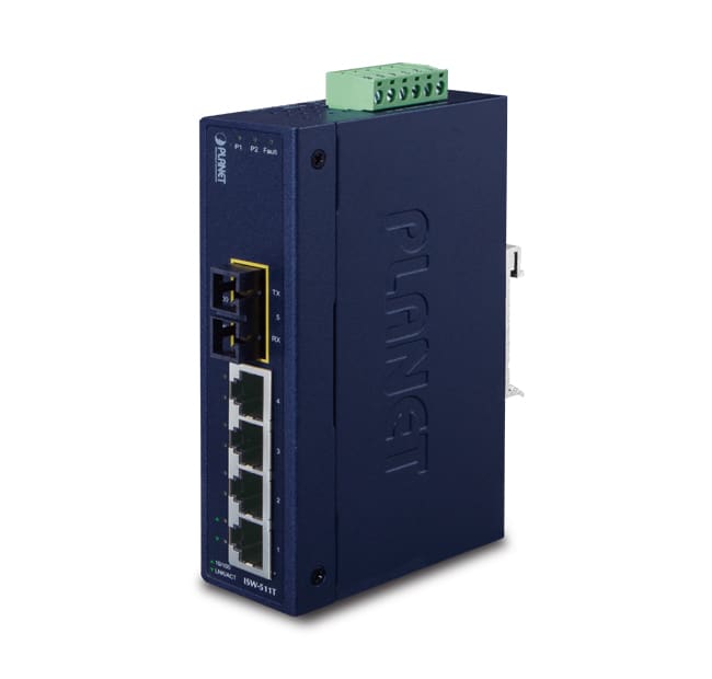 QUBIX - ISW-511T IP30 SW 4P FE+1 100FX(SC)MM