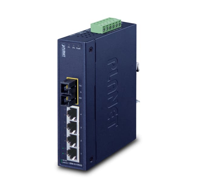 QUBIX - ISW-511TS15 IP30 SW 4FE+1FX SC 15KM