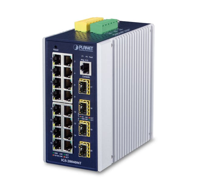 QUBIX - IGS-20040MT IP30 16TP GE 4SFP 100/1000F
