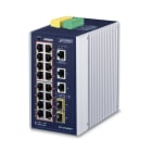 QUBIX - IGS-20160HPT IP30 16GE(POE+) 2TP+2SFP GE