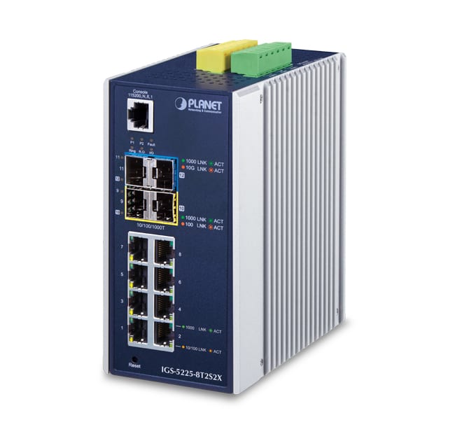 QUBIX - IGS-5225-8T2S2X IP30 8GE 2SFP1G 2SFP+10G