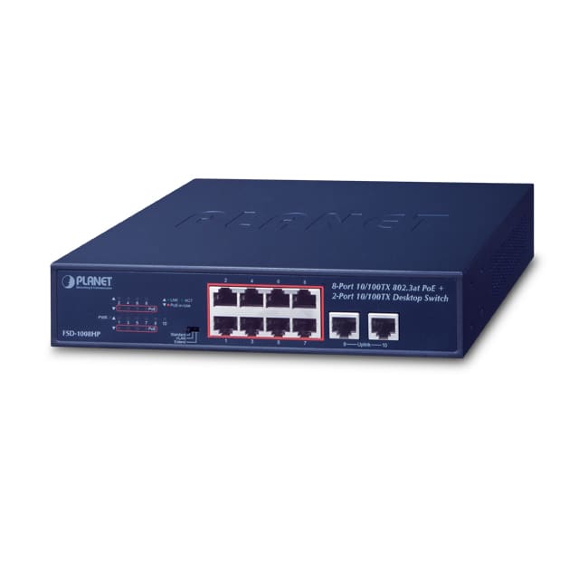QUBIX - FSD-1008HP SW 8P FE(POE 3AF/AT)+2FE
