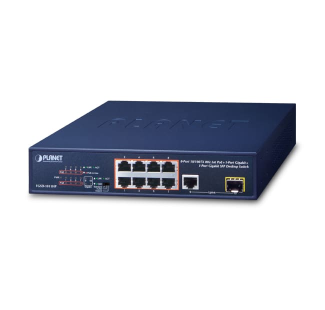 QUBIX - FGSD-1011HP SW 8FE(POE 3AT) +1GE+1SFP