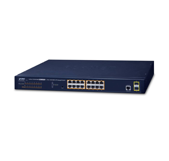 QUBIX - GS-4210-16P2S 16P(POE AT) + 2SFP GE 220W