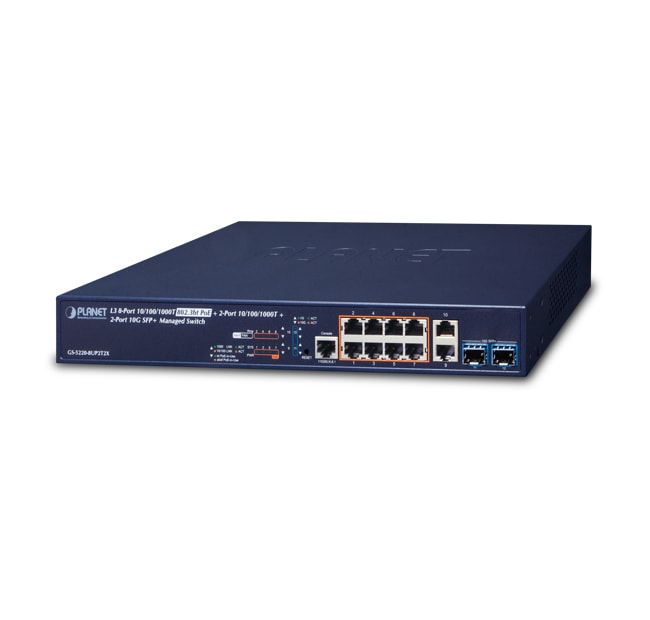 QUBIX - GS-5220-8UP2T2X SW 8GE UPOE 2GE 2SFP+