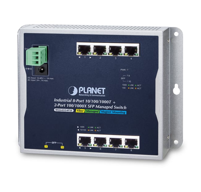 QUBIX - WGS-4215-8T2S SW L2 IP30 FT 8GE 2SFP