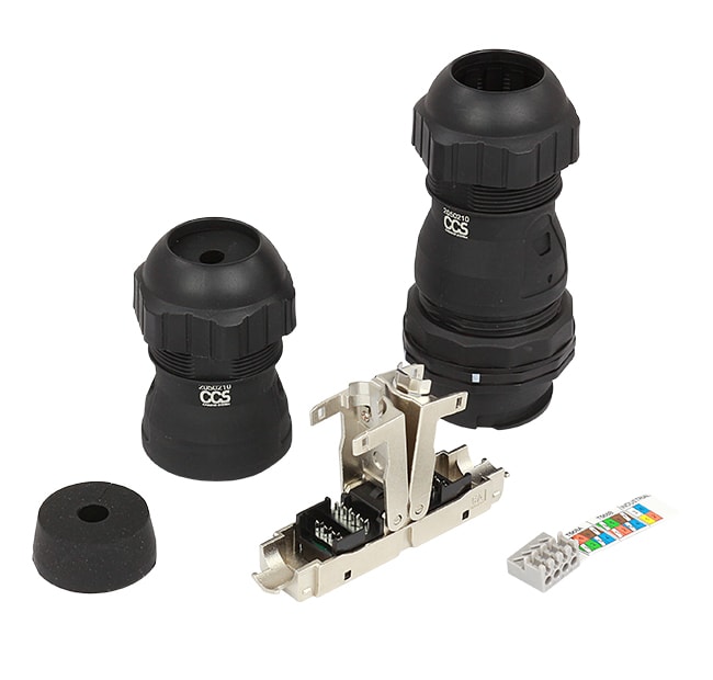 QUBIX - GIUNTO INLINE IP68 EASYCRIMP C6A 8P STP 2050210