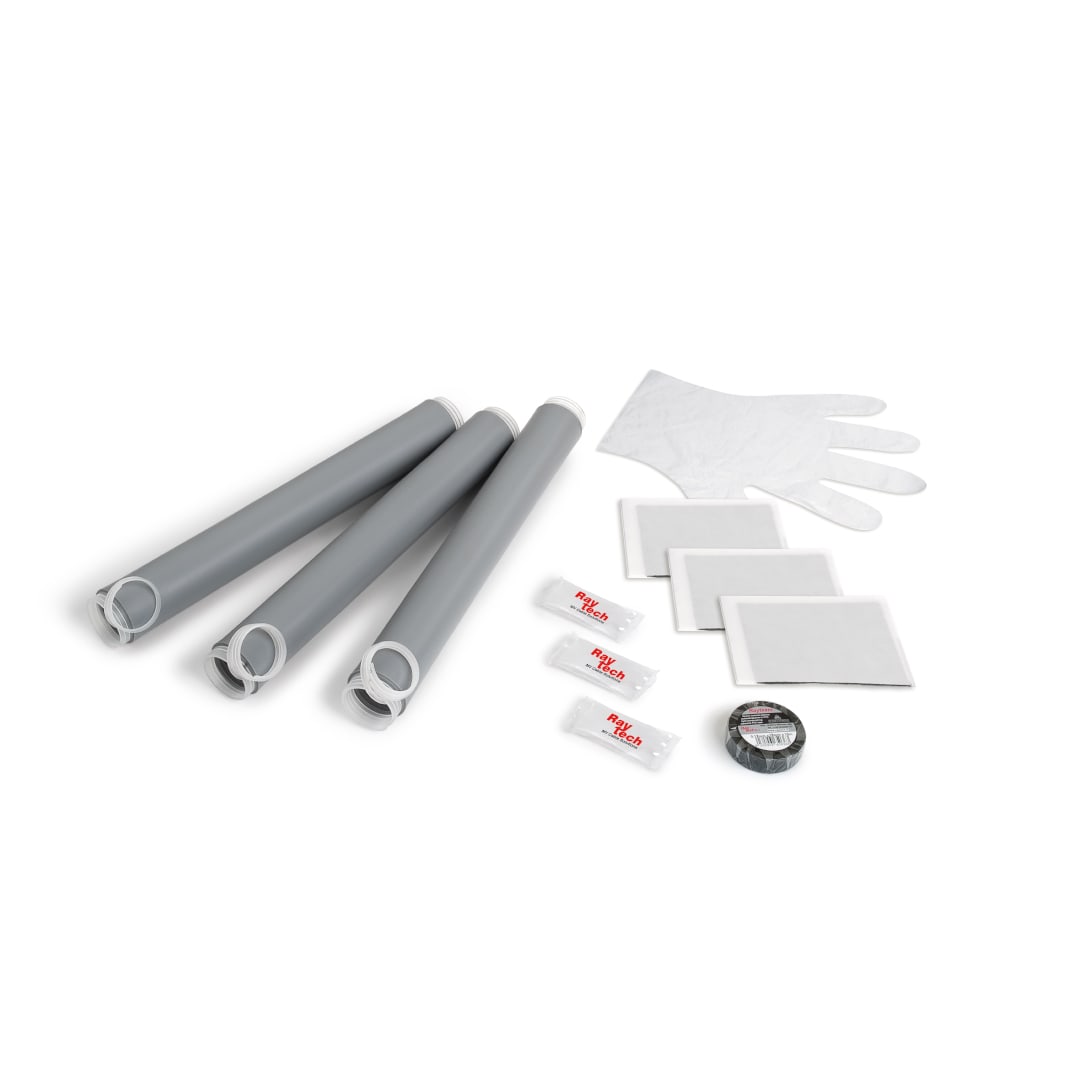RAYTECH - Terminale autorestringente unipolare per interno AUTO 30/95-I fino a 18/30kV, kit da tre terminazioni.