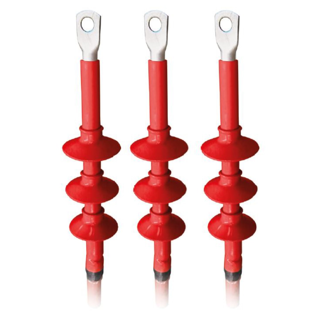 RAYTECH - Terminale termorestringente per alta tensione THVE 60/D-E-SF per cavi schermati a fili 72 kV, ideale per esterno e terminazioni.