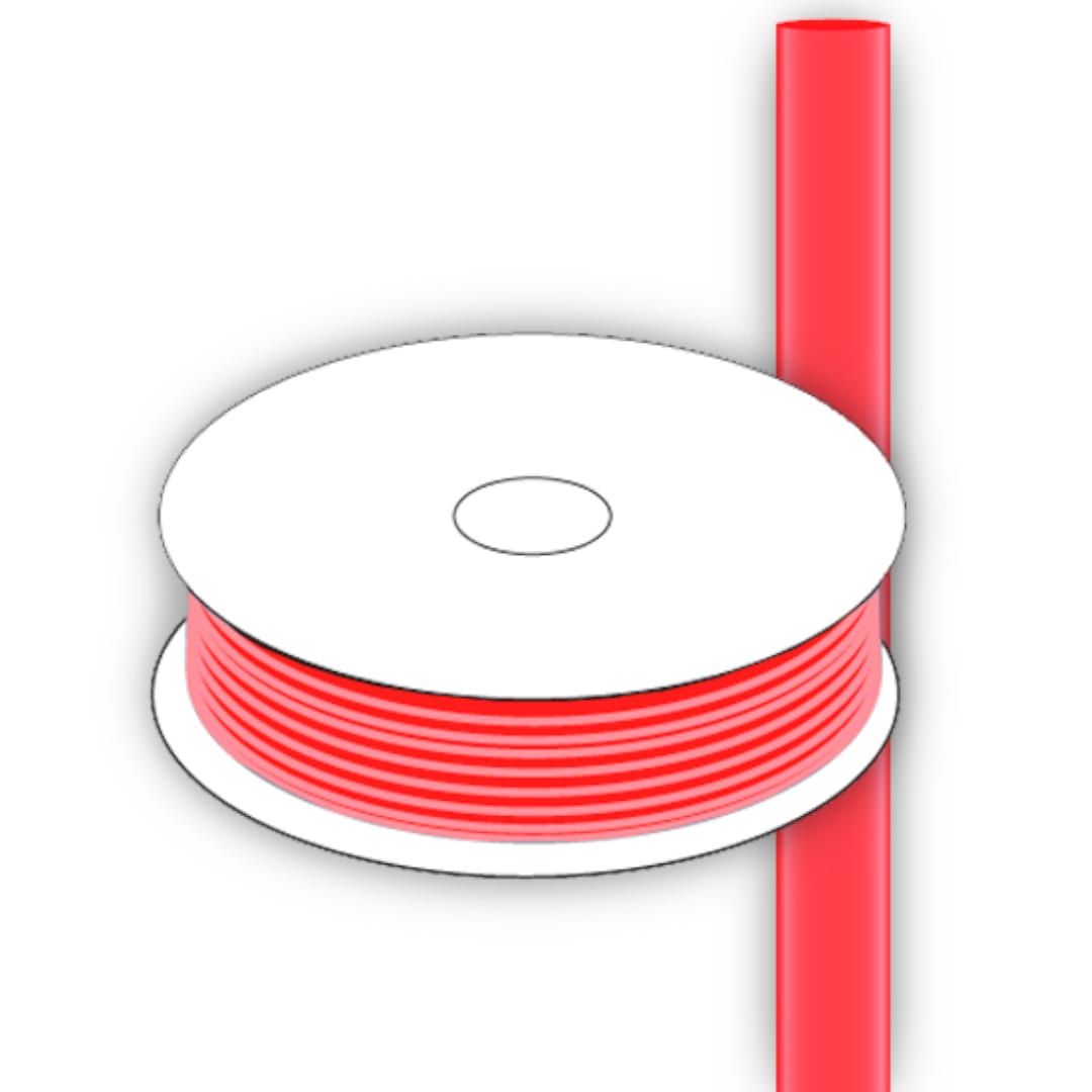 RAYTECH - Guaina termorestringente CGP-TEC-4.8/2.4-2 ROSSO in dispenser a basso spessore per uso industriale e commerciale.