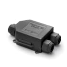 RAYTECH - Cassetta di giunzione pre-riempita in gel con morsettiera integrata e pressacavi per cavi pentapolari fino a 16 mm, Baby Box IP68 nera.
