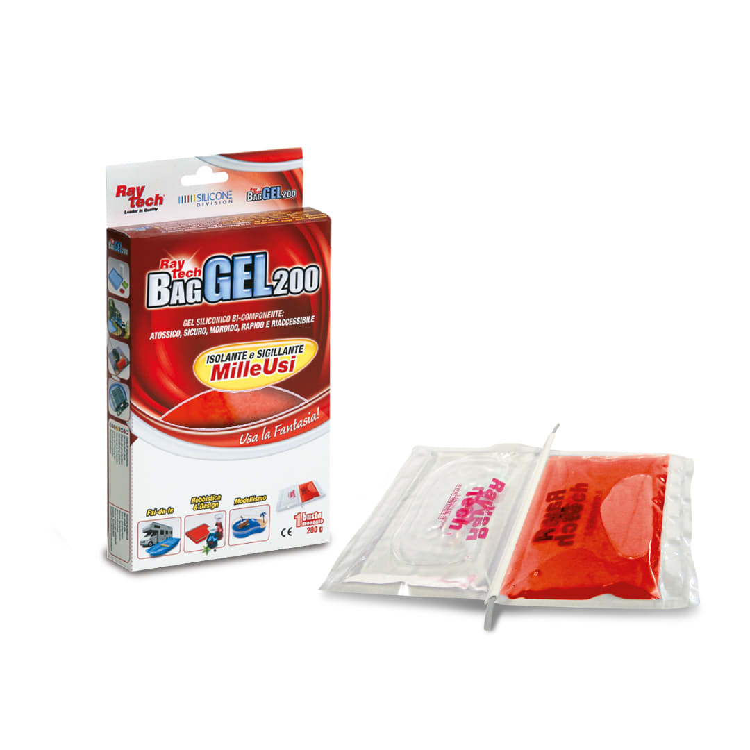 RAYTECH - Bag Gel 200-R isolante sigillante rosso 200 ml.